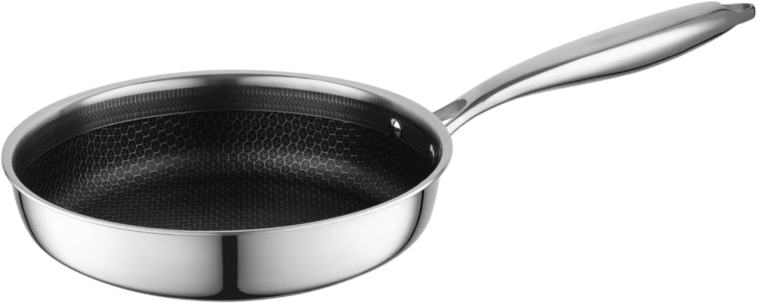 FLORINA Bratpfanne aus Edelstahl ARISTO | Pfanne 24 cm | 3-Lagen-Aufbau | Antihaftbeschichtung mit W