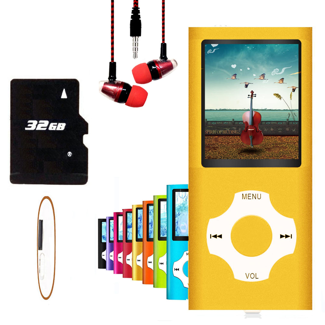 Hotechs MP3-Player/MP4-Player, MP3-Player mit 32 GB Speicherkarte, schlankes Design, digitales LCD-D