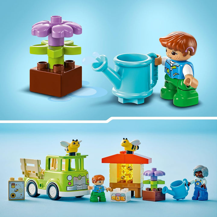 LEGO DUPLO Town Imkerei und Bienenstöcke - Lernspielzeug ab 2 Jahren mit 2 Figuren, Bienen und LKW -