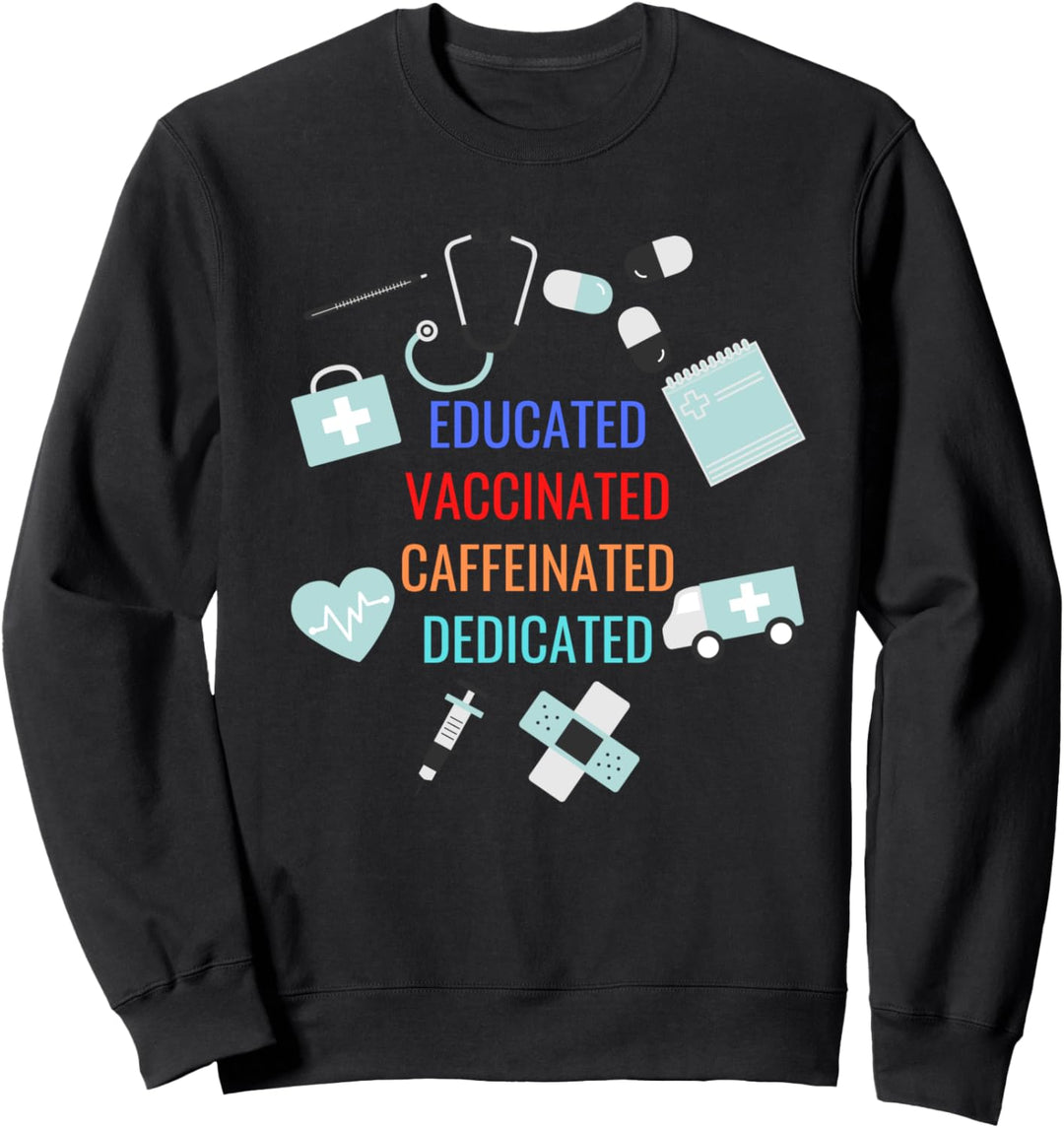 Gebildetes geimpftes koffeinhaltiges Geschenk für Sweatshirt