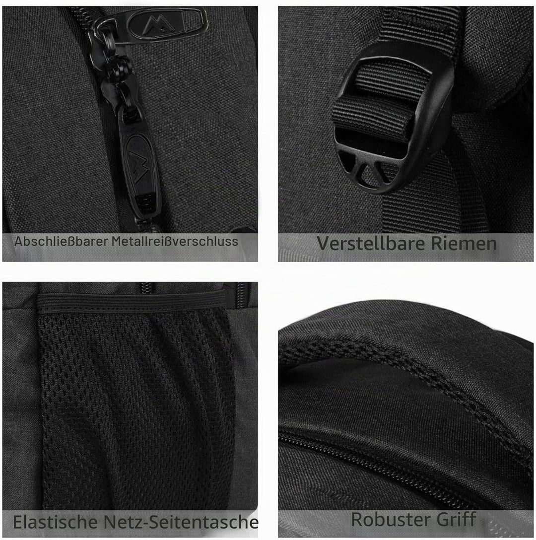 MATEIN Grosser Laptop Rucksack 17 Zoll Laptoptasche für Schule Arbeit mit USB Ladeanschluss Anti Die