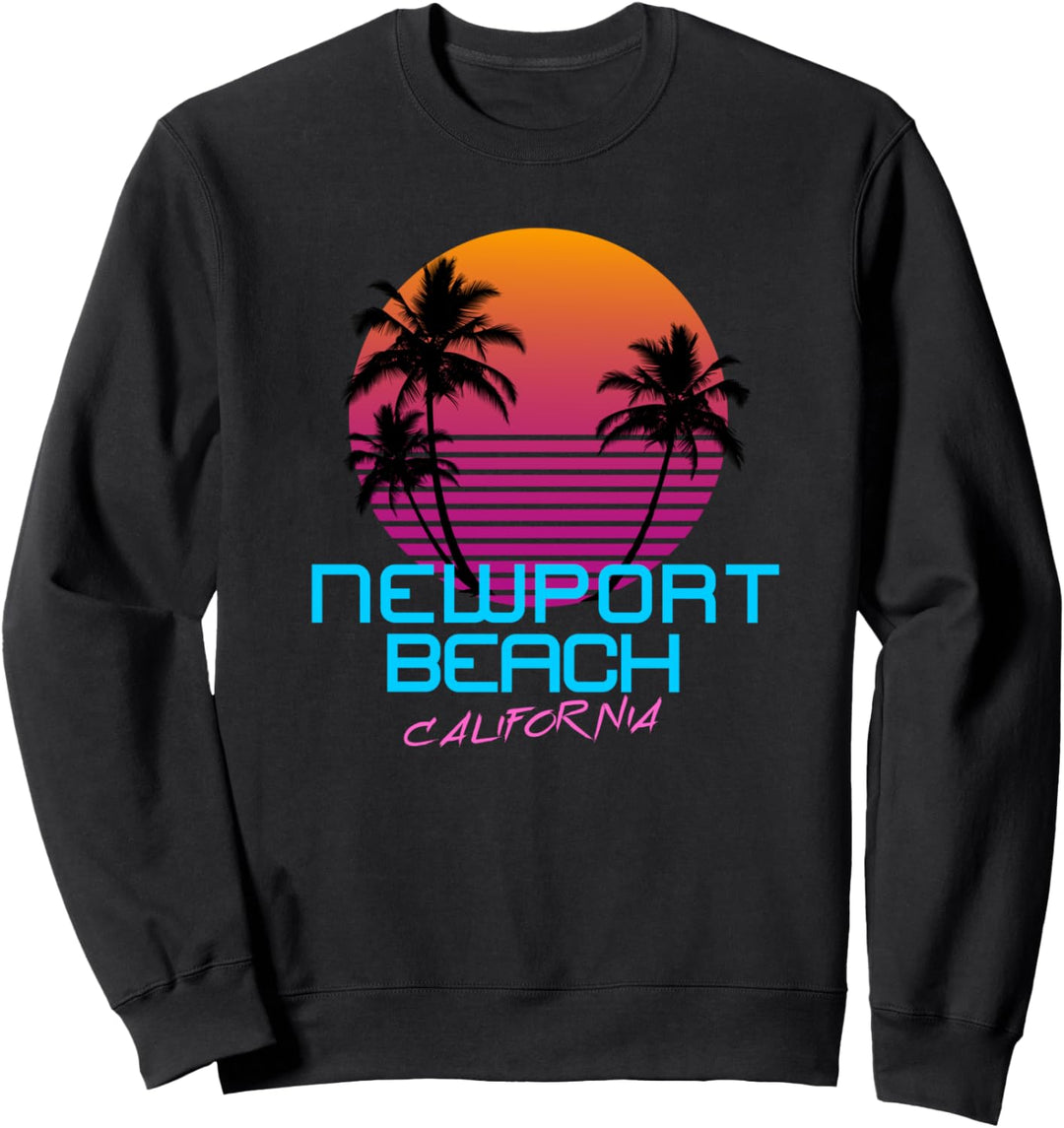Newport Beach Kalifornien Retro 80er Jahre Sweatshirt