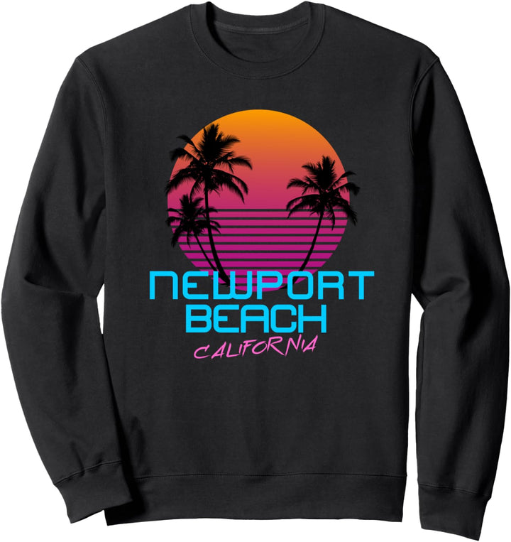 Newport Beach Kalifornien Retro 80er Jahre Sweatshirt