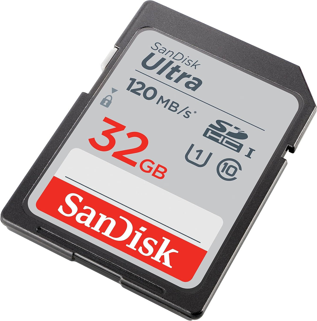 SanDisk Ultra 32GB SDHC Memory Card, Up to 120 MB/s, Class 10, UHS-I, V10, 3 packs 32 GB Triple Pack