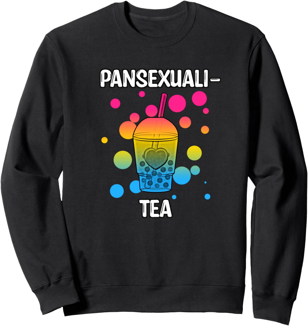 Pansexual Pride Flag Pansexuali-Tea Boba Tea Lustiges Zitat Sweatshirt