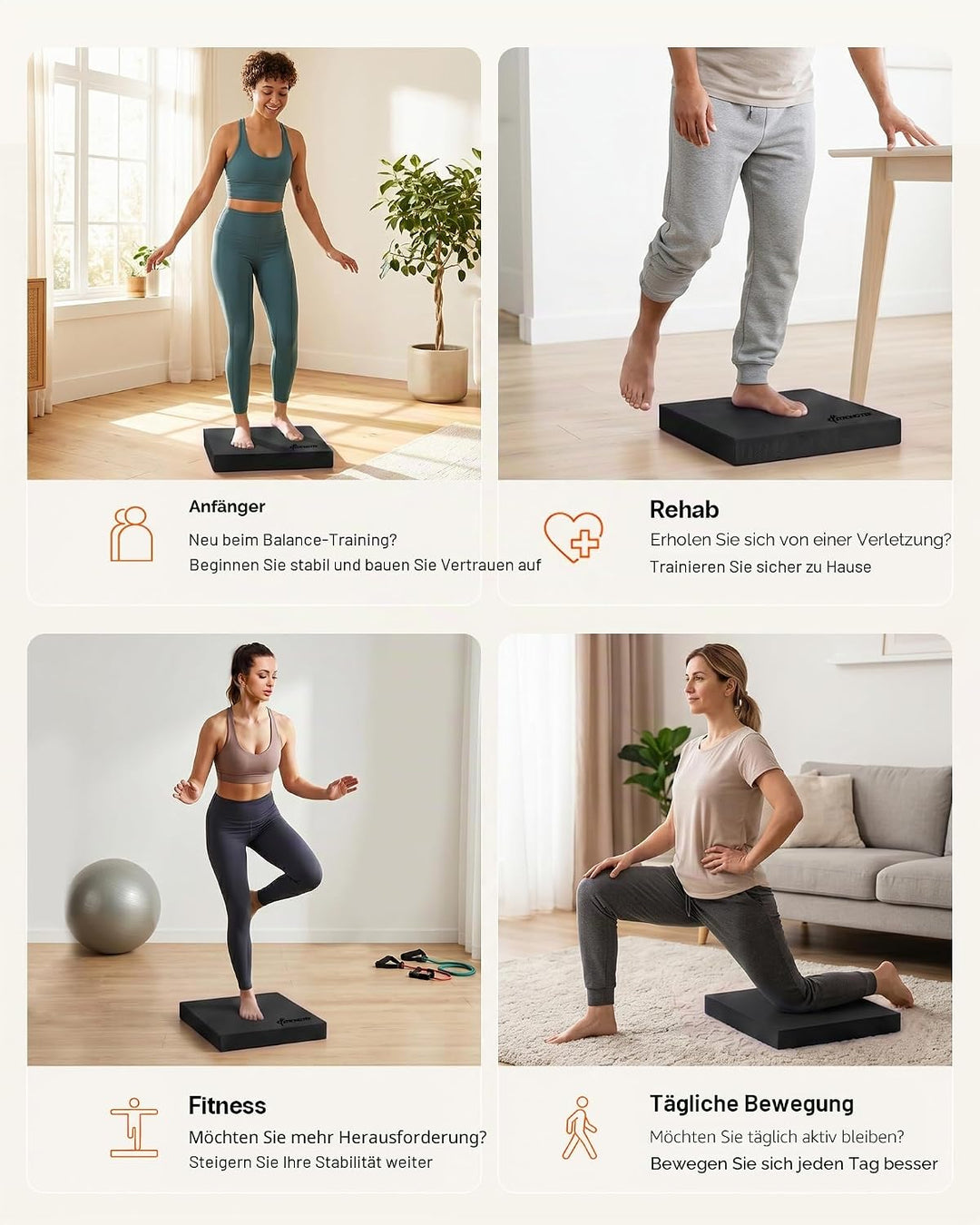 StrongTek Extra breites Schaumstoff-Balance-Pad für Physiotherapie, 48,3 x 40,1 x 6,1 cm, hochdichte