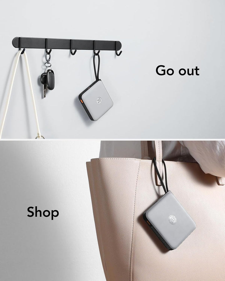 VRURC Powerbank 20000mAh mit Kabel Klein Power Bank USB C Schnelles Aufladen Tragbares Ladegerät Ext