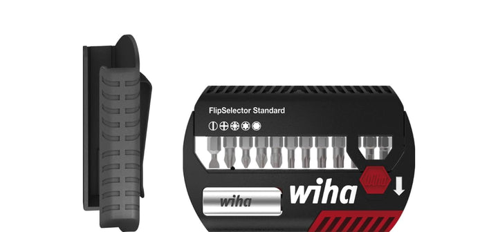 Wiha Bit Set, FlipSelector, 13-tlg., 25mm Bits, inkl. Bithalter, Schlitz - Kreuz / Phillips - Pozidr
