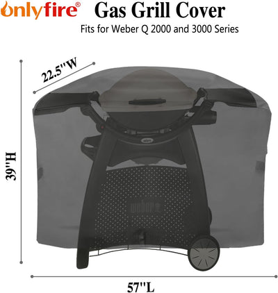 only fire Abdeckung für Weber-Grill Weber Q 2000/3000 grill