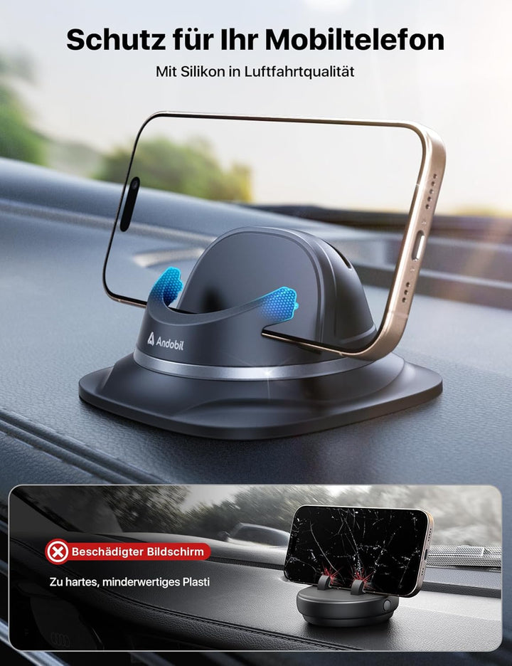andobil Handyhalterung Auto Handyhalterung [ 2023 Einfach zu Benutzen ] Handy Halterung Auto Armatur