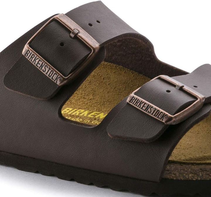 BIRKENSTOCK Unisex Arizona Birko-Flor Nubukleder Weit Pantoletten 39 EU Braun Dunkelbraun, 39 EU Bra