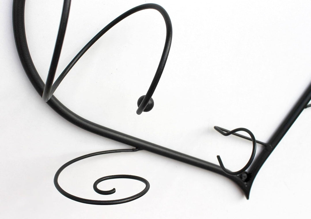 DanDiBo Wandbild Weinregal Herz Flaschenständer aus Metall 38 cm Flaschenhalter