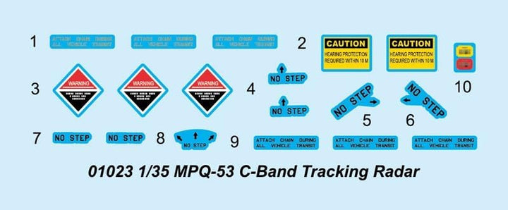 Trumpeter 01023 Modellbausatz MPQ-53 C-Band Tracking Radar