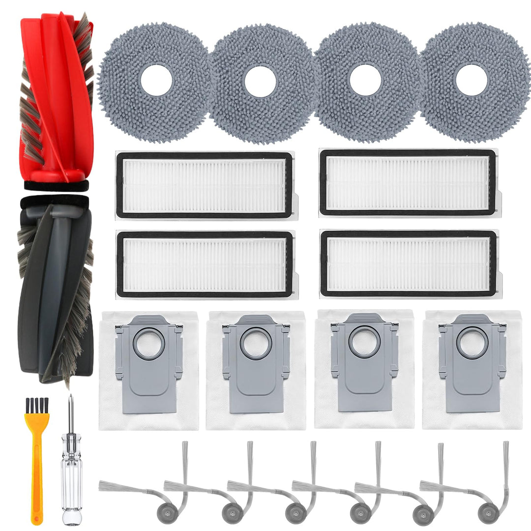 Zubehör Ersatzteil für Roborock Qrevo Curve/für Roborock Qrevo Edge Staubsauger, 1 Paar Hauptbürste,