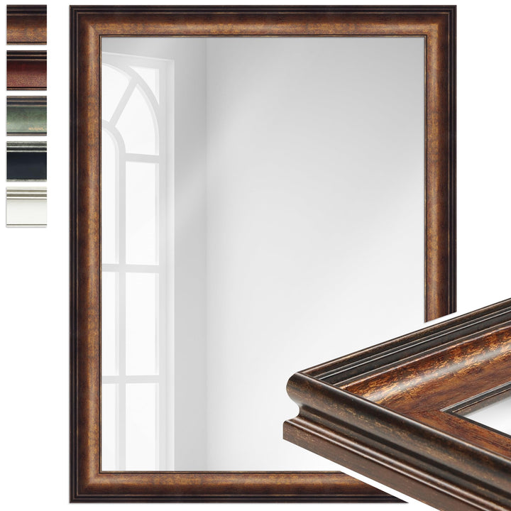 WANDStyle Spiegel Barock und Antik Stil I Aussenmass ca. 70 x 90 cm I Farbe Bronze I bronzener Wands