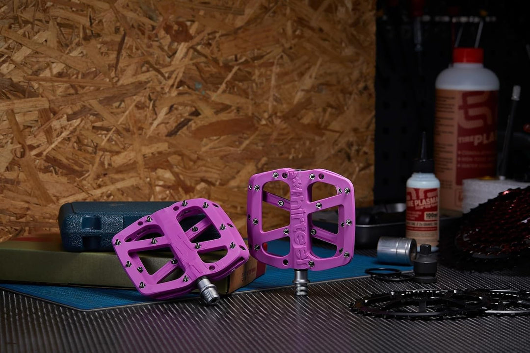 e*thirteen Components Base Flat Pedale Aubergine Einheitsgrösse, Aubergine Einheitsgrösse