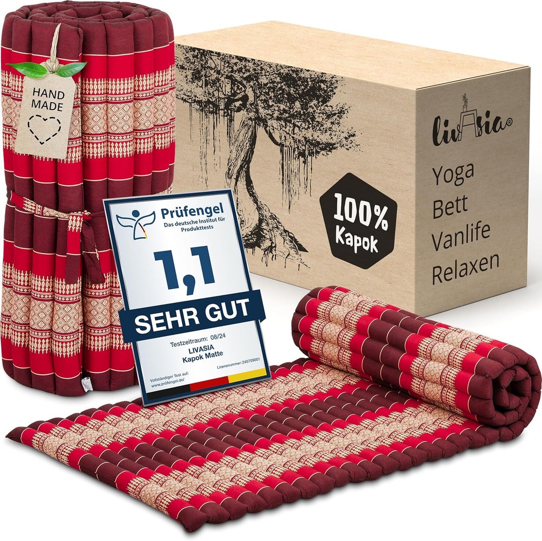 livasia Rollmatte Rollmatratze L-200x110x4,5cm, Gästebett Gästematratze 1 Person, Reisebett Kofferra