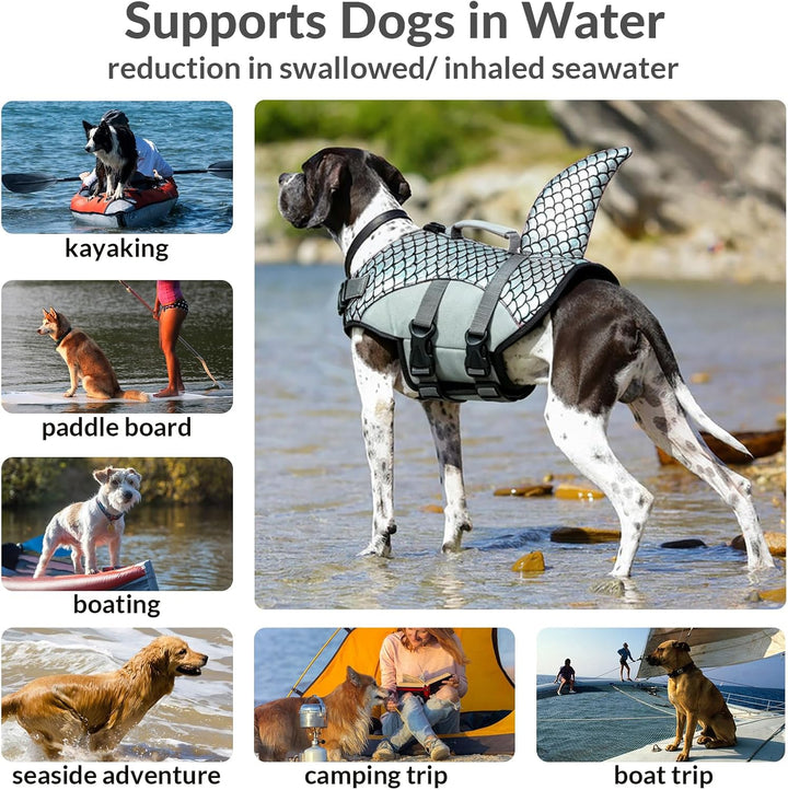 Schwimmwesten für Hunde, Rettungsweste Hunde Schwimmweste Schwimmtraining Hundelebensweste Ripstop F