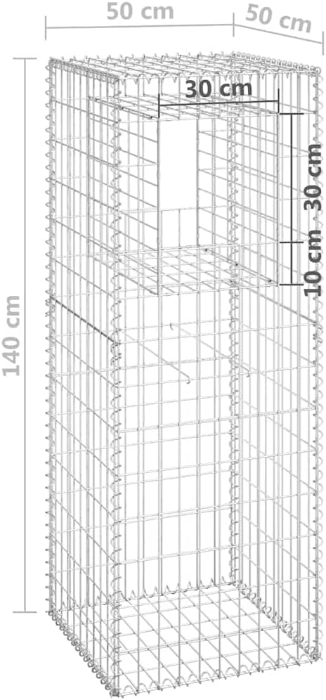vidaXL 2x Gabionensäule Gabionen Gabione Säule Säulen Steingabionen Steinkorb Drahtkorb Gabionenkorb