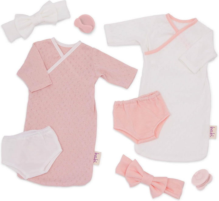 LullaBaby - Baby Puppe Schlafsäcke Outfit - 36 cm-Puppen-Kleidungsset - Blanket Sleepers - Schnuller