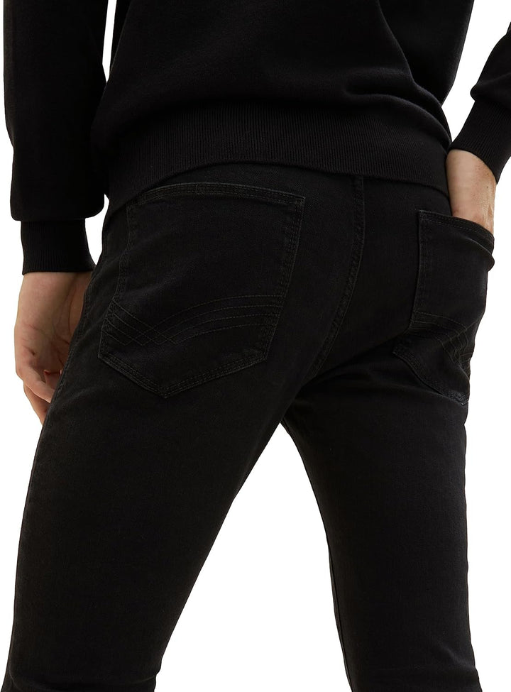 TOM TAILOR Herren Troy Slim Fit Jeans 29W / 32L 10270 - Black Black Denim, 29W / 32L 10270 - Black B