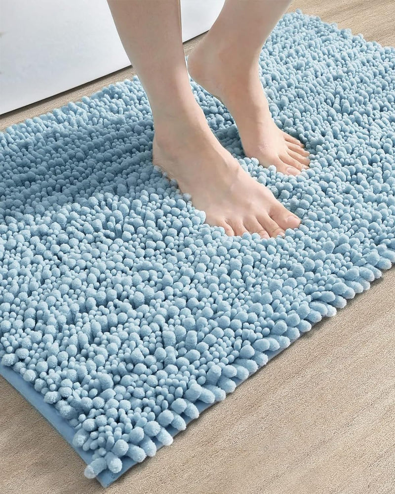 DEXI Badematte, Badezimmerteppich, rutschfest, saugfähig und weich, waschbar, Chenille, für Badewann