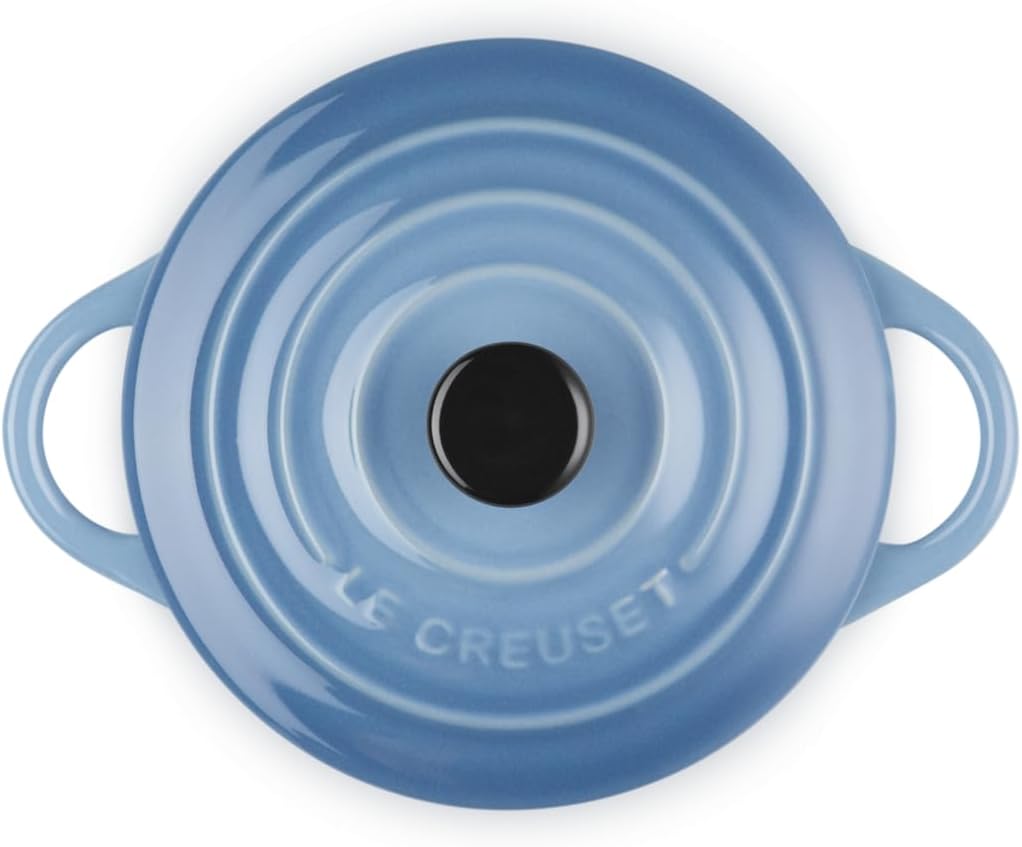 LE CREUSET Mini-Cocotte aus Steinzeug, 200 ml, 10 x 5 cm, Chambray, 71901104340100 Blau, Blau