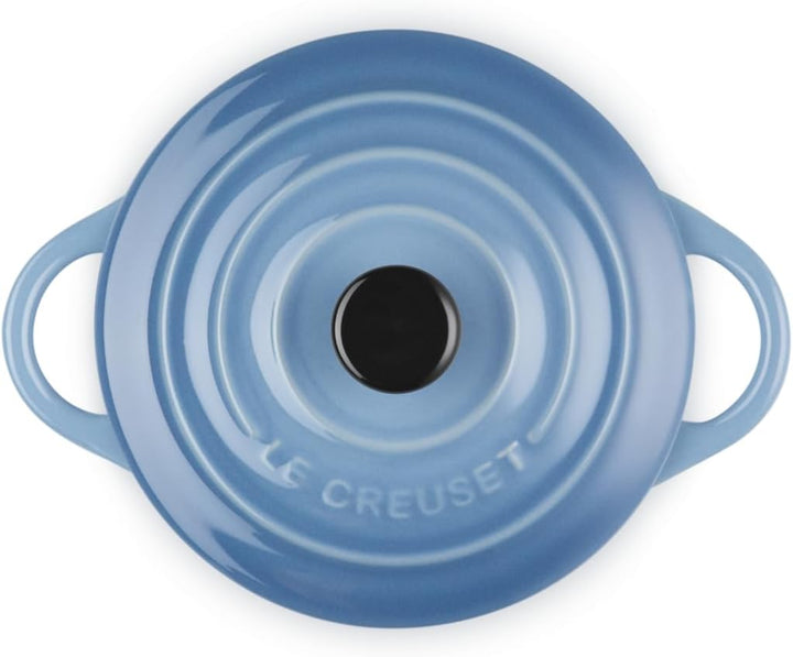 LE CREUSET Mini-Cocotte aus Steinzeug, 200 ml, 10 x 5 cm, Chambray, 71901104340100 Blau, Blau