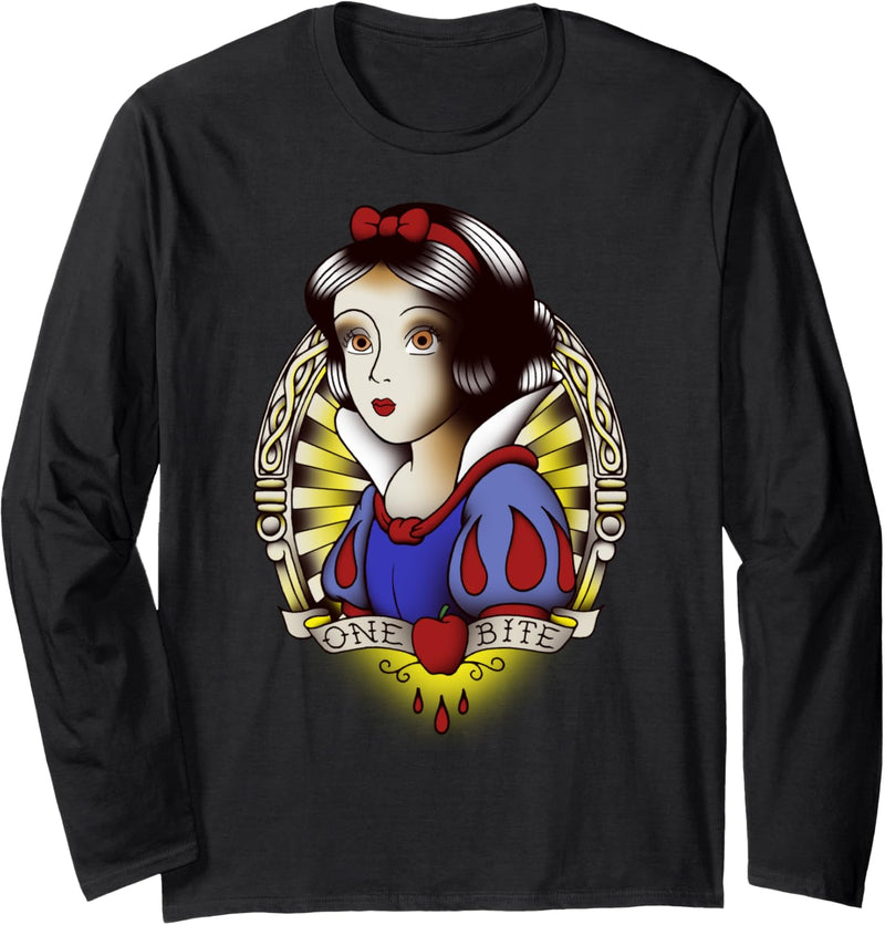 Disney Snow White One Bite Stylized Oval Portrait Langarmshirt