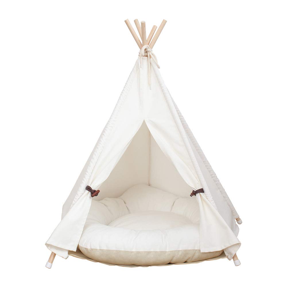 little dove,Hunde-Tipi-Zelt, Hause und Zelt mit Spitze für Hund oder Haustier, abnehmbar und waschba