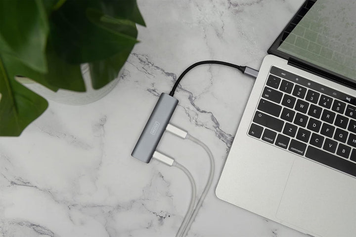 DIGITUS DA-70246 – USB Hub – 4-Port USB 3.2 Gen 1 Hub Typ C – Superspeed Datenübertragung bis 5 Gbit