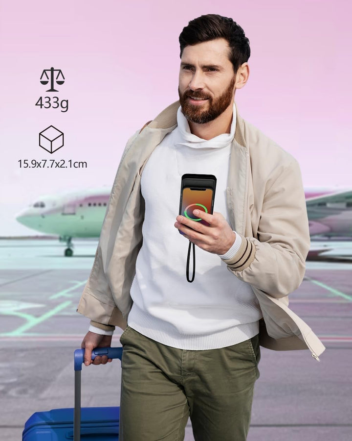 Power Bank 26800mAh, 22.5W Powerbank, Externer Handyakku Schnellladen USB C Input &amp; Output mit LED A