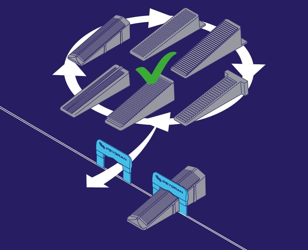 Peygran® 500 Nivellierclips für Fliesennivelliersystem LS Compact (1 mm) 1mm, 1mm