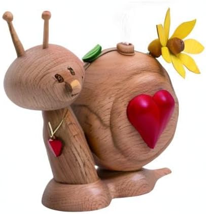 Drechslerei Kuhnert - Rauchschnecke / Räucherfigur - Sunny "Herzschnecke" - Höhe: ca 15cm - Made in