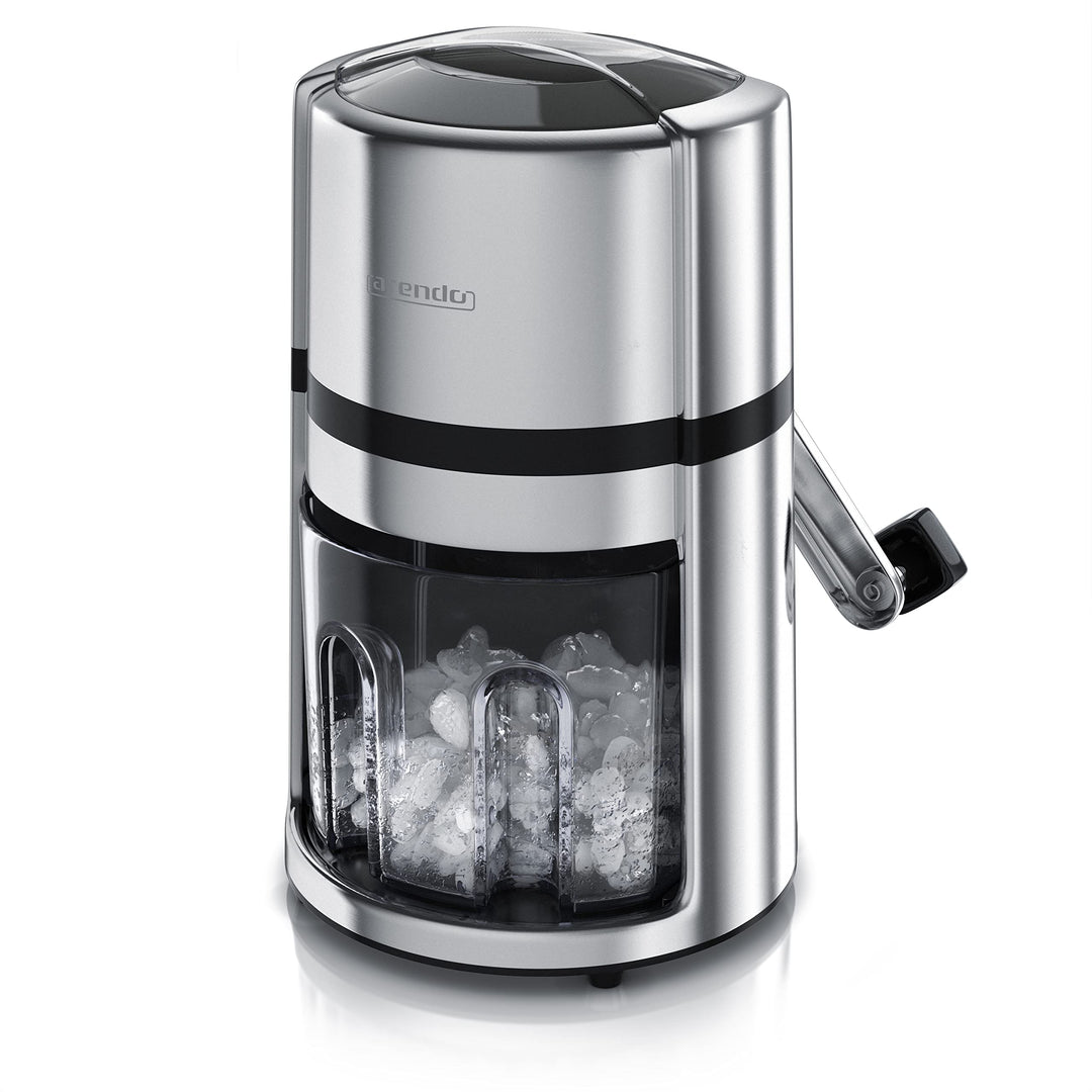 Arendo - Ice Crusher Edelstahl 1,1 L manuell – Eiszerkleinerer – Eiscrusher zum Kühlen und Frischhal