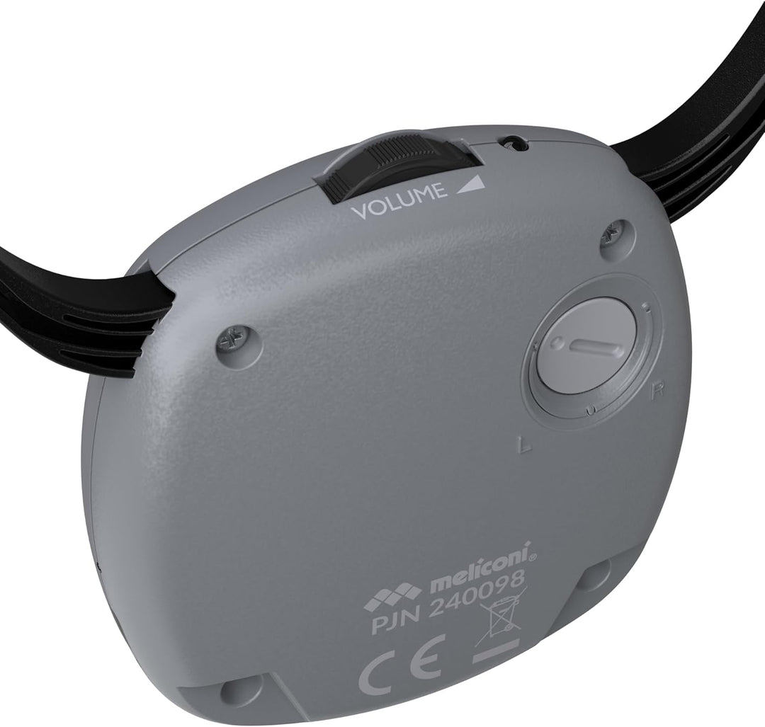 Meliconi TV-Kopfhörer Easy Audio kabellos, digital, Modell Steto mit optischem Eingang, Umgebungsmik