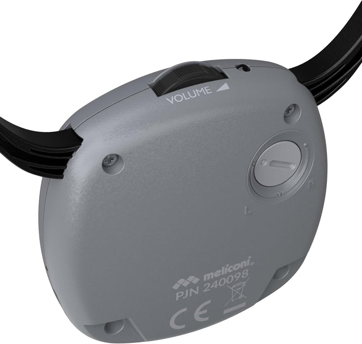 Meliconi TV-Kopfhörer Easy Audio kabellos, digital, Modell Steto mit optischem Eingang, Umgebungsmik
