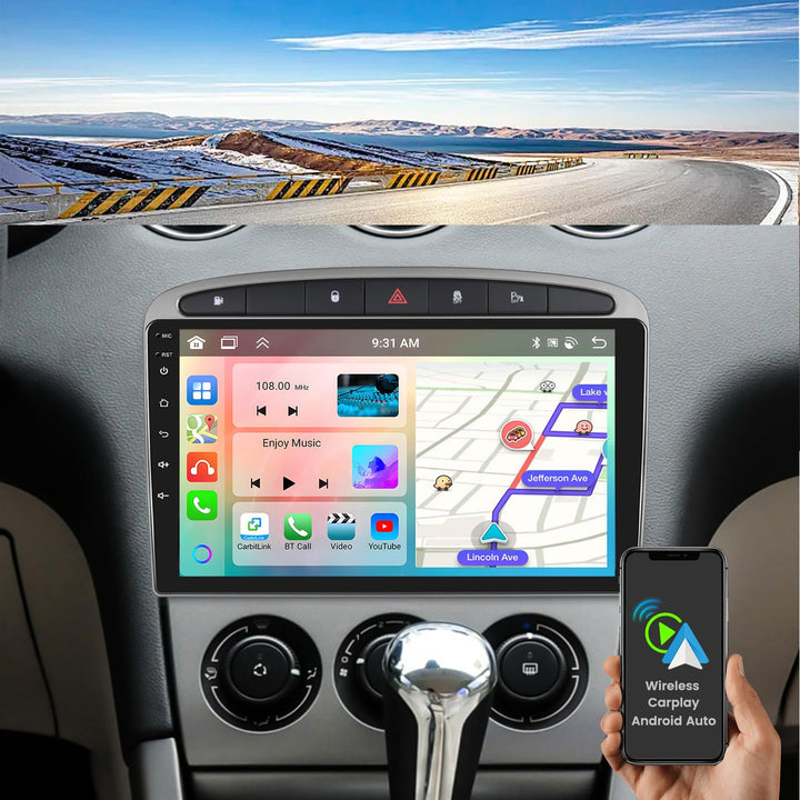 Hikity 8 Core 4+64GB Android 15 Autoradio für Toyota Auris 2006-2011, 9" Bildschrim Radio mit Wirele
