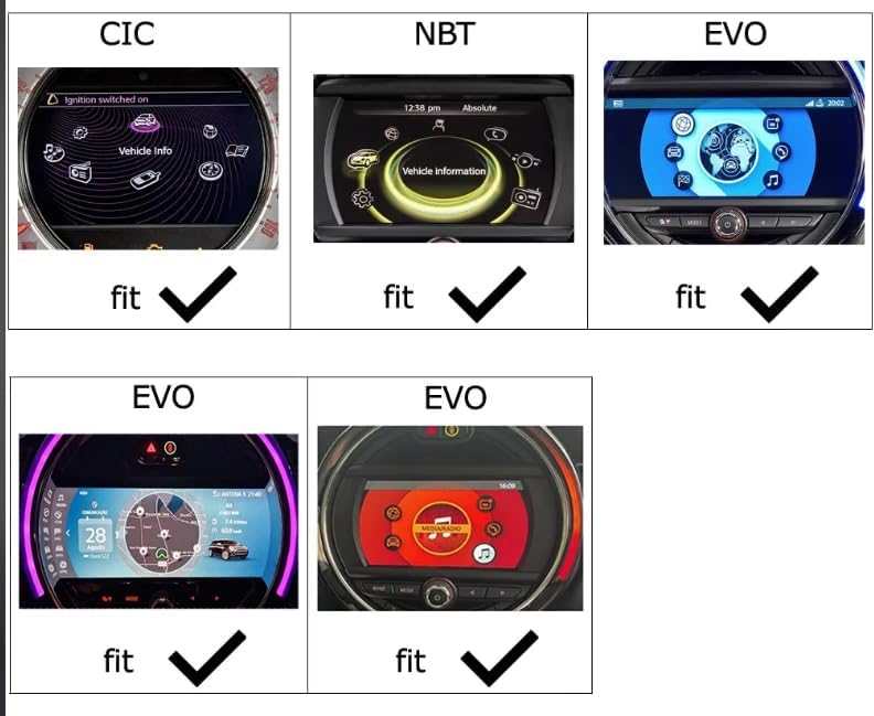 EVO Smart Box Carplay Android Retrofit Kit Decoder Kompatibel mit BMW Mini R55 R56 R57 R58 R60 R61 F