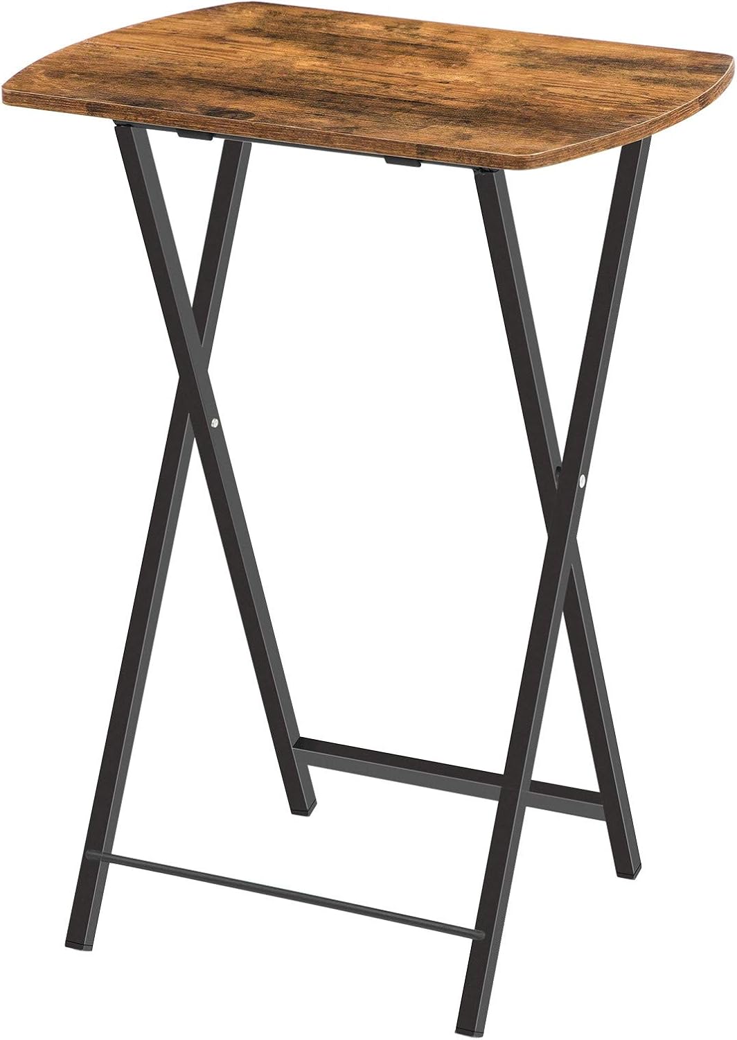 HOOBRO Beistelltisch Klappbar, Kleiner Sofatisch, Tablett Tisch, Kaffeetisch TV Tray im Industriesti
