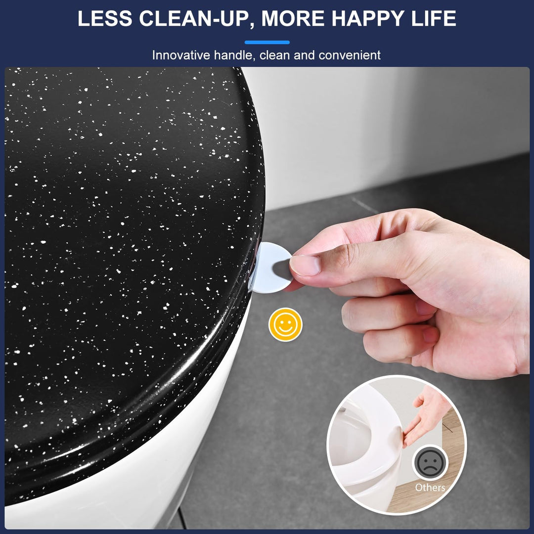 YEAUPE PRO Toilettendeckel mit Absenkautomatik, WC Sitz UV-beständig, klodeckel mit Quick-Release-Fu