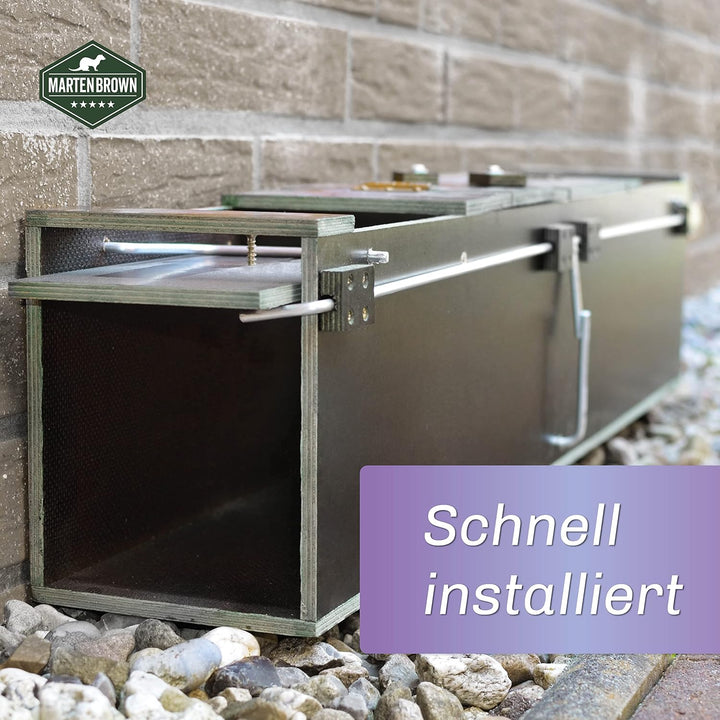 Martenbrown® Waschbärfalle Gross 100cm I Dient auch als Marderfalle oder Katzenfalle I Marder Kasten