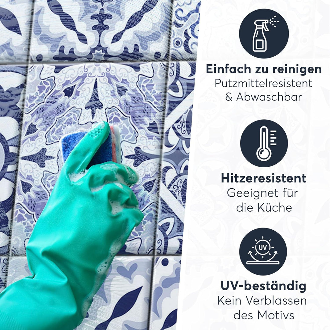 CREATISTO Mosaik Klebefliesen Stickerfliesen Fliesenfolie - Hochwertige Aufkleber Sticker für Fliese