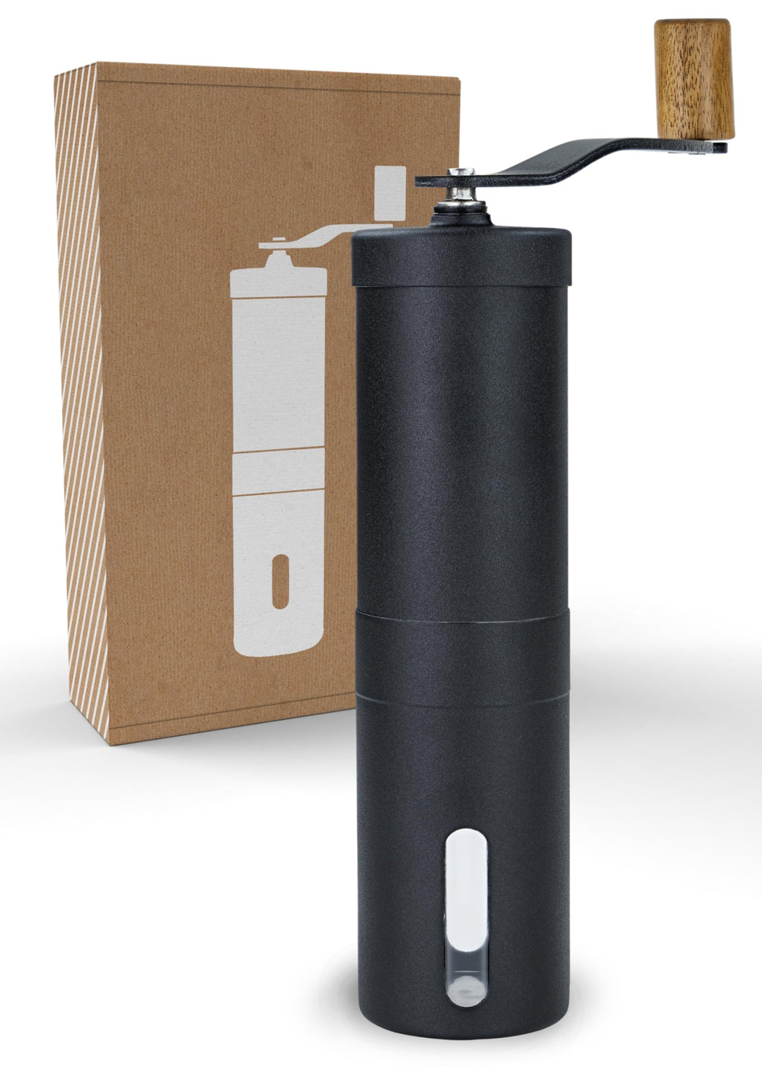 Lambda Coffee Kaffeemühle manuell aus Edelstahl und stufenlosem Keramikmahlwerk I Espressomühle Hand