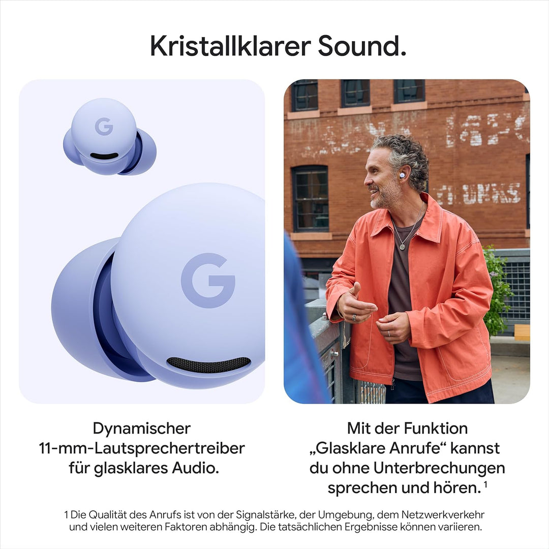Google Pixel Buds 2a – Kabellose Kopfhörer mit aktiver Geräuschunterdrückung – Leicht und bequem – W