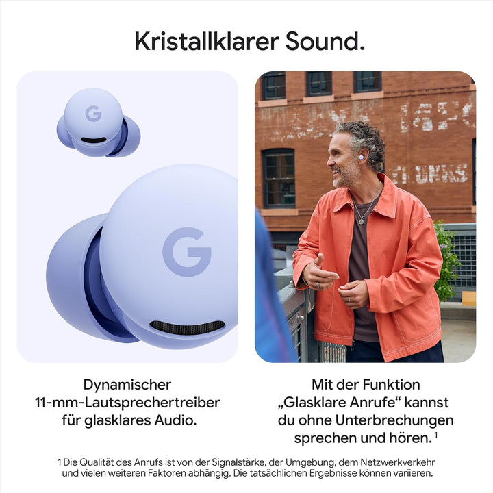 Google Pixel Buds 2a – Kabellose Kopfhörer mit aktiver Geräuschunterdrückung – Leicht und bequem – W