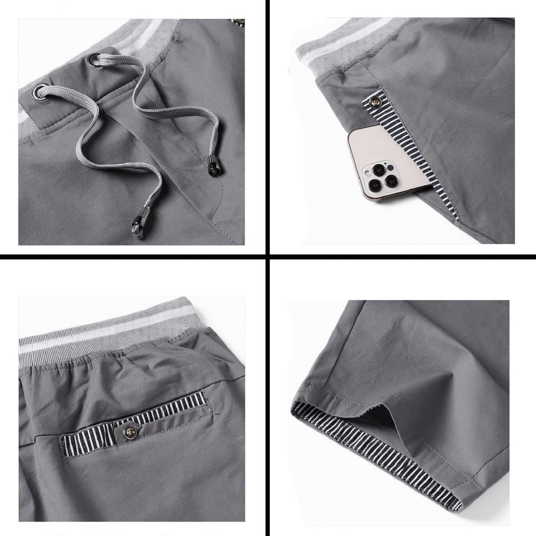 Tansozer Herrenshorts Herren Shorts Baumwolle Sommer Shorts mit Taschen Herren S Grau, S Grau