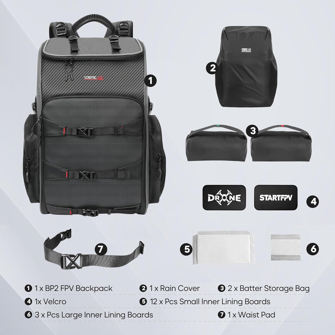 FPV Drohnen Rucksack-Professionelle Wasserdichte Umhängetasche für FPV Racing Quadcopter/FPV-Brille/