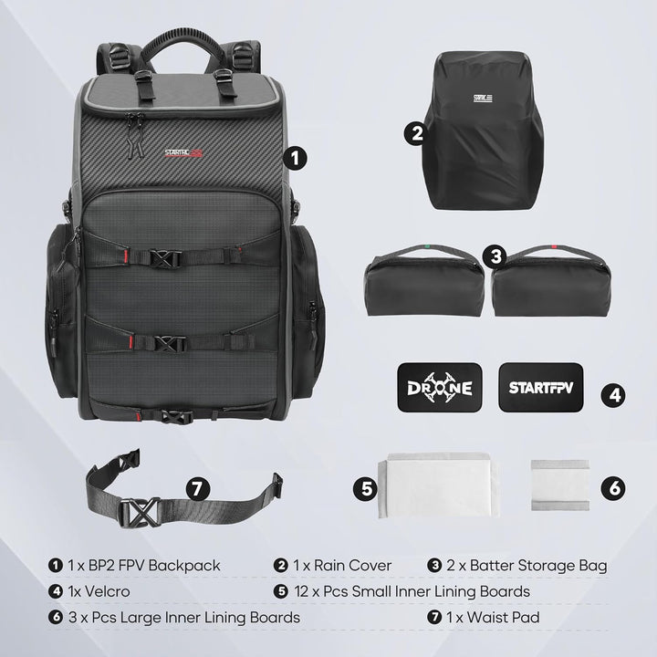 FPV Drohnen Rucksack-Professionelle Wasserdichte Umhängetasche für FPV Racing Quadcopter/FPV-Brille/