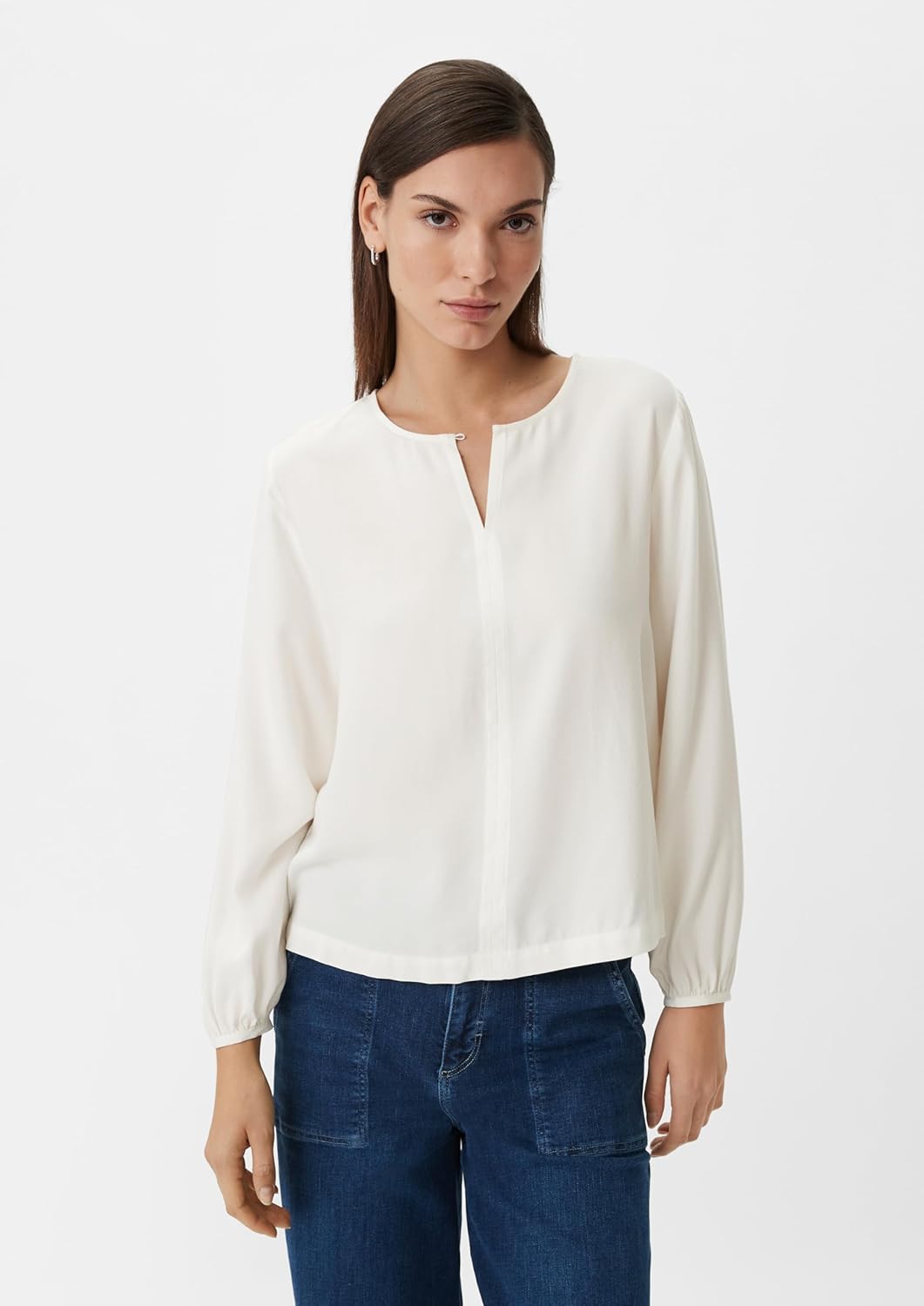 Comma Damen Bluse 34 0120 Weiss, 34 0120 Weiß